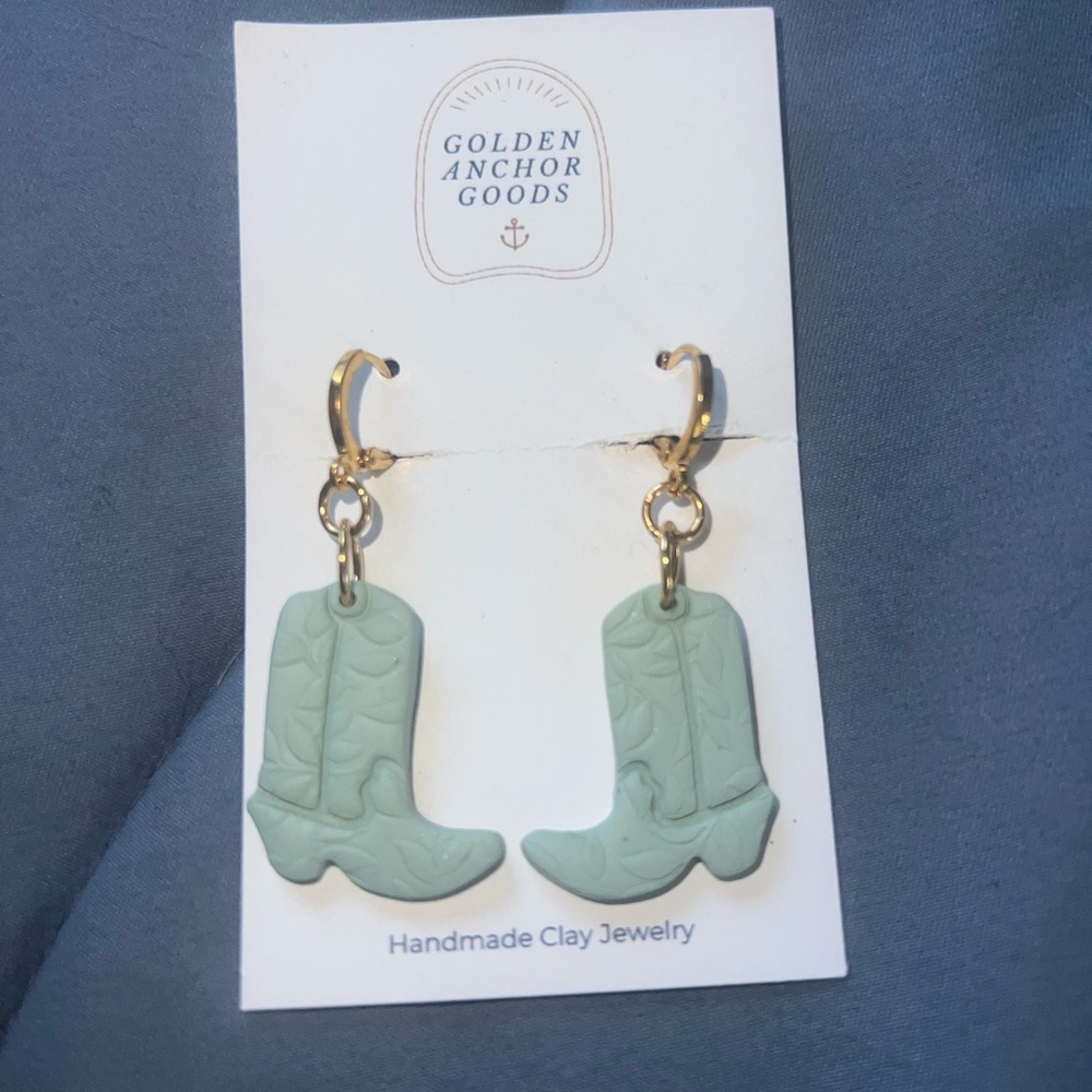 Clay Boot Earrings